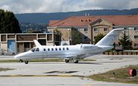 N417C @ SQL - 2005 Cessna 525B Citation releasing brakes for take-off @ San Carlos Airport, CA in rare spring 2006 sunshine - by Steve Nation
