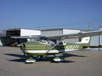 N35377 @ LBE - 35377 in front of hanger at LBE - by L. Coulston