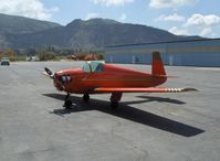 N4155 @ SZP - 1955 Mooney M-18C MITE, 75 Hp Continental upgrade, single spruce-and-plywood D-spar low-drag efficient wing structure with fabric covering aft of the spar - by Doug Robertson