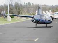 N775SH @ PVF - Silver State Helicopters 2004 Robinson R22 Beta before shutdown @ sunny and cool Placerville Airport, CA - by Steve Nation