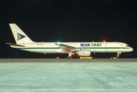 OO-DPI @ VIE - Blue Dart Boeing 757-200, allready repainted into Blue Dart colors and still flying for European AIr Transport - by Yakfreak - VAP