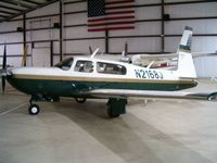 N2168J @ 4I3 - Port side of the M20M Bravo in its storage hangar