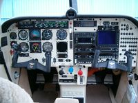 N2168J @ 4I3 - The panel of N2168J with Moritz fuel gauges, full Bendex/King moving-map GPS, and other radio equipment