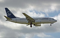 YR-BGG @ LHR - Boeing 737 78J - by Les Rickman