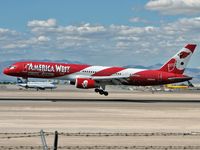N908AW @ KLAS - America West Airlines - 'Arizona Cardinals' / 1989 Boeing 757-2G7 - by SkyNevada - Brad Campbell