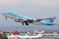 HL7492 @ LAX - Korean Air HL7492 (747-4B5) -FLT KAL18 - departing LAX RWY 25R enroute to Seoul, Korea (Incheon International Airport - RKSI).
