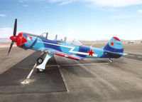 N912EB @ KWJF - side view YAK -52 - by Robert E. West