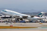 B-HUJ @ LAX - Cathay Pacific B-HUJ departing LAX RWY 25R. - by Dean Heald