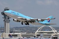 HL7472 @ LAX - Korean Air HL7490 (747-4B5) -FLT KAL18 - departing LAX RWY 25R enroute to Seoul, Korea (Incheon International Airport - RKSI).