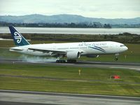 ZK-OKA @ NZAA - Air New Zealand Boeing 777-200ER landing at Auckland Intl after delivery flight from Boeing Everett. - by Graeme Thompson