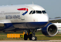 G-BUSC @ EGCC - Doing a tight turn left due to a broken down aircraft on the taxi way. - by Kevin Murphy