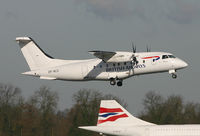 OY-NCC @ EGCC - Sun Air of Scandinavia in BA colours passing over MAN's Concorde. - by Kevin Murphy