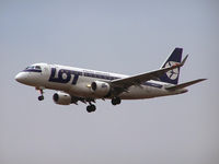 SP-LDB @ KRK - landing on rwy 25 - LOT Embraer 170 - by Artur Bado?