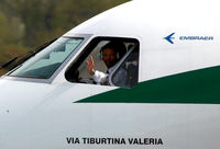 EI-DFL @ EGCC - Enthusiastic Captain waving to all at the viewing park. - by Kevin Murphy