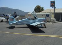 N90EA @ SZP - 1993 Argence VAN'S RV-6, Lycoming IO-360 A&C, grounding aircraft for refueling safety, N6294D 1983 Yakovlev YAK 52 behind - by Doug Robertson
