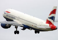 G-BUSE @ EGCC - Vanishing off into the gloom. - by Kevin Murphy