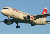 HB-IJQ @ LHR - Swiss Airbus over Myrtle Avenue - by Kevin Murphy