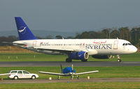YK-AKE @ EGCC - Syrian A.320 arriving on 24R. - by Kevin Murphy