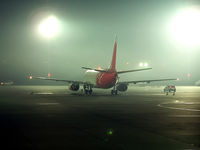 SP-LLF @ KRK - Centralwings - night shot - Boeing 737-45D - by Artur Bado?