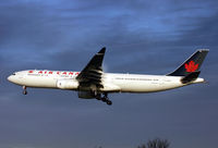 C-GHKW @ LHR - Air Canada A.330 coming through oil smoke laden skies. - by Kevin Murphy