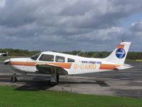G-OARU @ EGLK - Cherokee Warrior at Blackbushe - by Simon Palmer