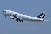 B-HOX @ LAX - Cathay Pacific B-HOX (FLT CPA885) departing LAX RWY 25R enroute to Hong Kong Int'l (VHHH). - by Dean Heald