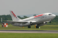 G-CEAF @ EGCC - An old 200 series departs 24R. - by Kevin Murphy