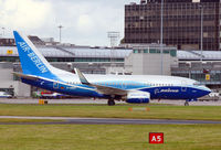 D-ABBN @ EGCC - In special Boeing livery. - by Kevin Murphy