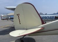 N77275 @ SZP - 1946 Cessna 140, Continental C85 85 Hp, art deco tail number - by Doug Robertson