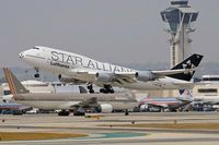 D-ABTH @ LAX - Lufthansa (Star Alliance) D-ABTH (FLT DLH457) departing LAX RWY 25R enroute to Frankfurt Main (EDDF), Germany.