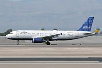 N593JB @ LAS - Jet Blue N539JB on RWY 25R beginning her takeoff roll.