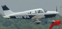 N927PA @ DAN - 1977 Piper PA-28-161 takes off from Danville Va. as seen through the rising heat. - by Richard T Davis