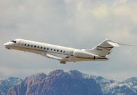 N616DC @ LAS - Zooming out over the mountains in Las Vegas. - by Kevin Murphy