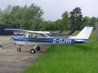 G-OJVH - Cessna F150H Blue Too at Hinton - by Simon Palmer