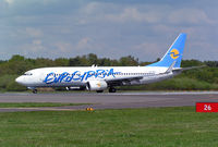 5B-DBV @ BOH - Boeing 737 8Q8 - by Les Rickman