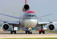 N234NW @ EGCC - Face to face with a three hole beastie. - by Kevin Murphy