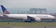 N78005 @ EWR - Two mighty GE GE90 engines bring this leviathin aircraft to a halt after a long-haul flight. - by Daniel L. Berek