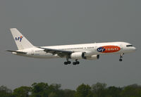 G-WJAN @ EGCC - My Travel's last 757 coming into MAN. - by Kevin Murphy
