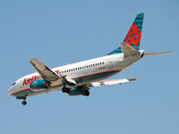 N168AW @ KLAS - America West / 1986 Boeing 737-33A