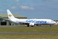 5B-DBX @ BOH - Boeing 737 8Q8 - by Les Rickman