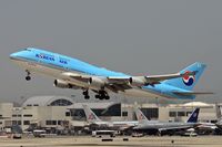 HL7498 @ LAX - Korean Air HL7490 (747-4B5) -FLT KAL18 - departing LAX RWY 25R enroute to Seoul, Korea (Incheon International Airport - RKSI).