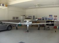 N313CH @ SZP - 1991 Hautamaki GLASAIR III SH-3R, Lycoming IO-540, in hangar, Vicki's 'Cruse Missile' Sport Class Reno racer - by Doug Robertson