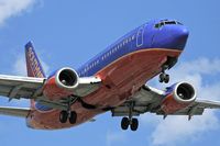 N304SW @ LAX - Southwest Airlines N304SW (FLT SWA982) from Las Vegas McCarran Int'l (KLAS) on final approach to RWY 24R.