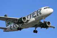 N902FR @ LAX - Frontier Airlines N902FR - Wood Duck Woody - (FLT FFT406) from Denver Int'l (KDEN) on final approach to RWY 24R. - by Dean Heald