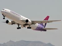 N590HA @ KLAS - Hawaiian Airlines / 2002 Boeing 767-3CB - Departing RWY 25L - by Brad Campbell