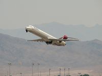 N902DA @ KLAS - Delta Airlines / 1994 Mcdonnell Douglas MD-90-30 - Departing RWY 25L