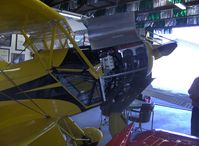 N1017U @ SZP - 1939 Bucker JUNGMANN C.A.S.A. 1.131, Lycoming O-360 180 Hp upgrade, new ignition wiring harness and open for oil change - by Doug Robertson
