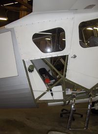 N273MD @ SZP - Dickenson-Dickenson Howard DGA-21, rear fuel tank (in white) and fill pipe area, main tank below, chromed cabin steps - by Doug Robertson