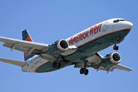N168AW @ LAX - America West N168AW (FLT AWE110) from Las Vegas McCarran Int'l (KLAS) on final approach to RWY 24R.