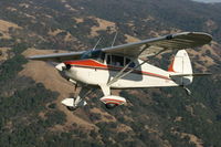 N5712D - Piper Pacer in flight by Mt. Hamilton - by Matt Gregory